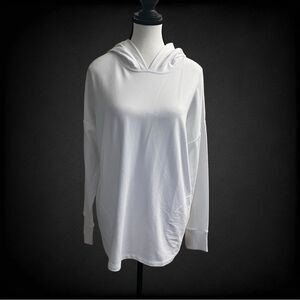 Zuda Z-Knit Long Sleeve Ribbed Cuffed Hooded Pullover Size Medium